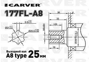 Двигатель бензиновый Carver 177FL-А8
