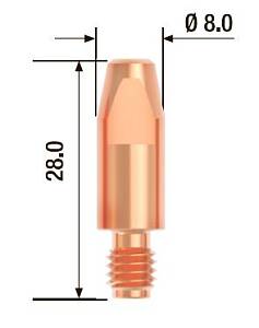 FUBAG Контактный наконечник M6х28 мм ECU D=0.8 мм (10 шт.)